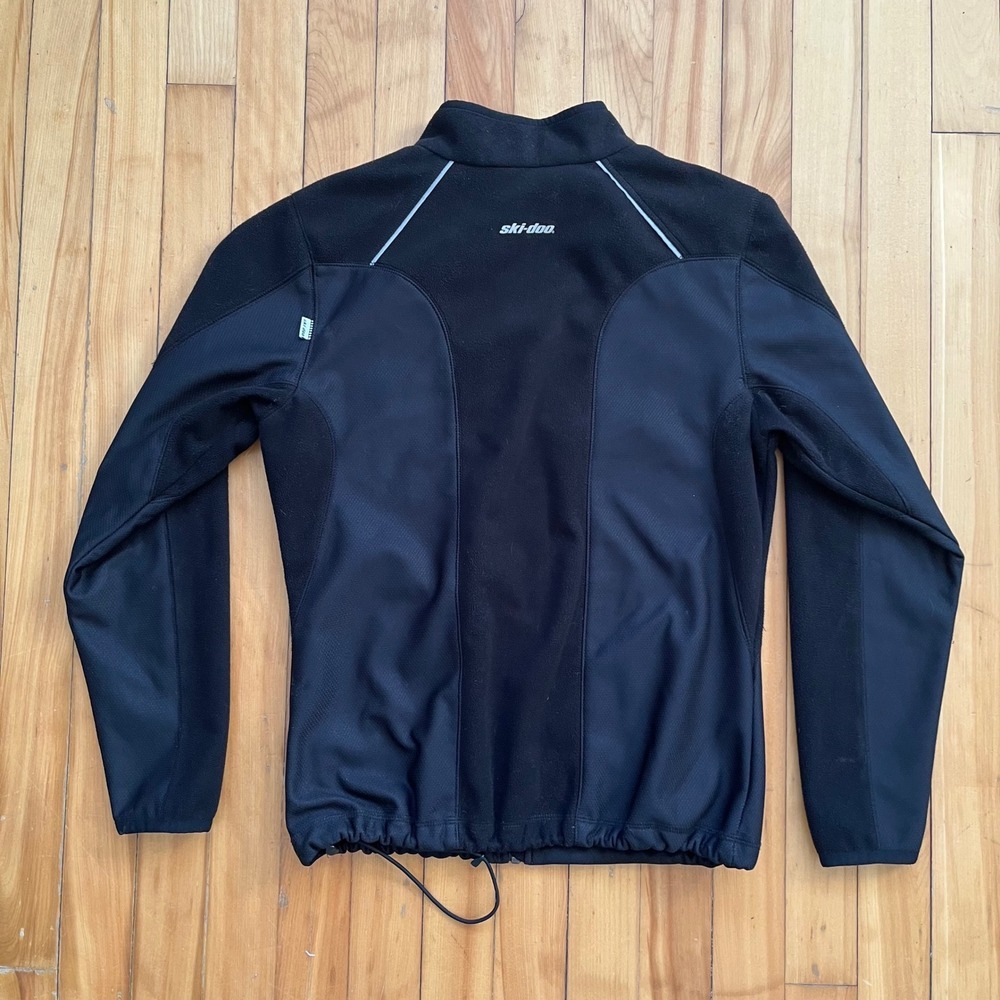Ski-Doo BRP Mens Small Black Full Zip Fleece Jacket Technical Outdoor Mid Layer - Picture 3 of 5